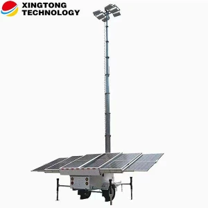 Mobile Solar Lighting Tower Telescopic Mast LED Light Tower Portable Lighting Tower for Outdoor Applications