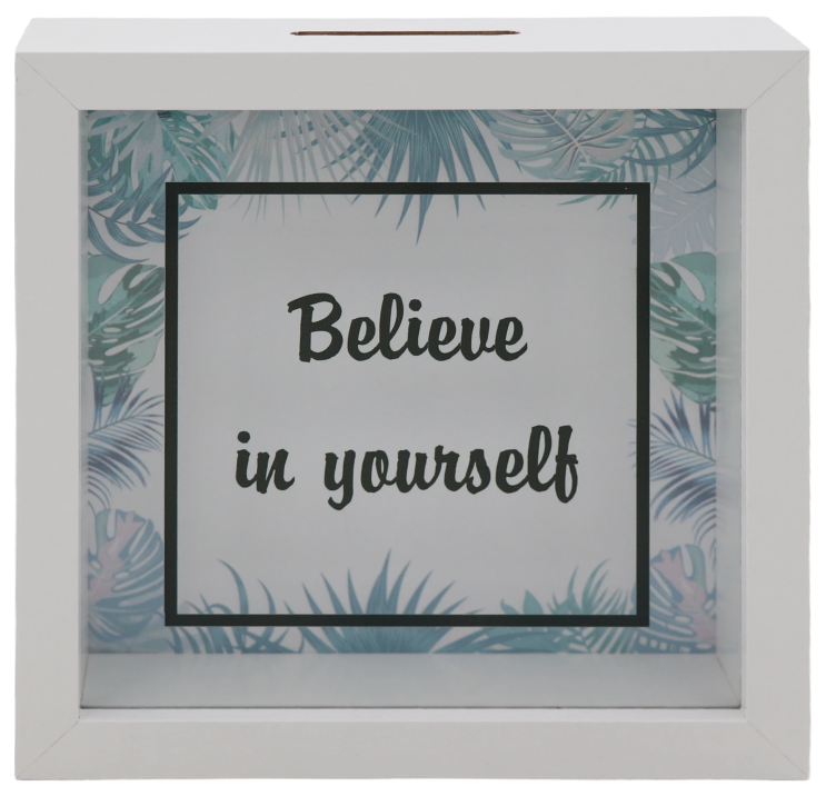 Buy Wooden Silk Screen Transparent Money Storage Can, Bank Change Can ...