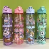 BPA Free Labubu School Water Bottle with Straw