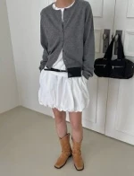 Wool Round Cardigan