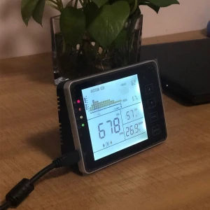 CO2Meter Indoor Air Quality CO2 monitor, Temperature and Relative Humidity  black and white color