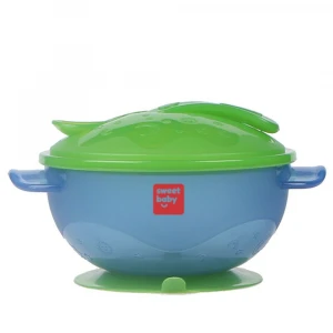 Wholesale CE Approved Plastic Baby bowl Set Kids Tableware Snack Spill Proof Suction Bowls With Spoon