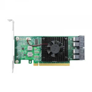 Linkreal 4 Port PCIe 3.0 x16 to U.2 NVMe SSD Adapter with SFF-8643 Connector and PLX8747 Chipset For Servers