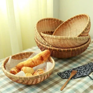 Safty Food Touch Biodegradable Bamboo Basket