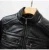 Import Top Quality Men's locomotive washed PU leather warm stand collar jacket from China