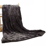 Custom Size Soft And Comfortable Plush PV Plush Blanket Faux Fur Sofa Blanket