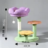 Floral Cat Climbing Tower with Soft Flower Perch & Sisal Scratcher