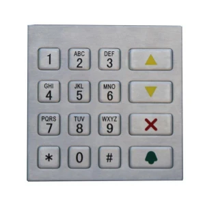 4x4 layout stainless steel keypad for fuel dispenser
