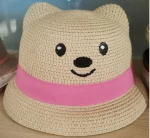 Kids paper straw sun hat