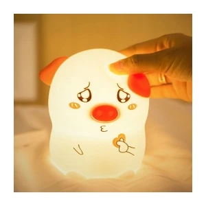 Holiday gifts animal 3d LED USB Rechargeable silicone remote control lamp kawaii baby night lights for kids