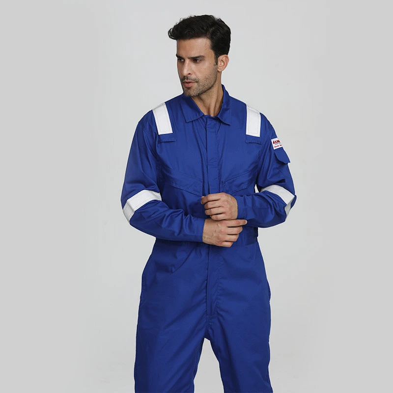 100% Cotton Customized Workwear Reflective Working Safety Overall