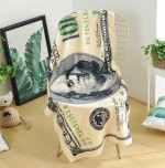 100 Dollar Bill Euro Flag Coins Microfiber Quick Dry Bath Beach Towel