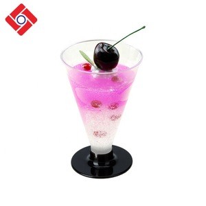 100Ml Transparent Plastic champagne glasses, Disposable Goblet Cup with lid