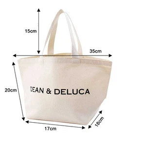 14oz Standard Size Natural Promotional Cotton Canvas Tote Bags