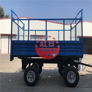 1.5 Ton Agricultural Machinery Cargo Farm Trailer Tractor Tipper Trailer With Ce