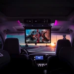 15.6 inch hd 16 atmosphere lights new roof mount lcd flip down car monitor
