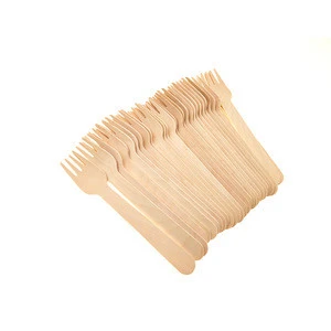 160mm Wholesale Eco-frinedly Compostable Biodegradable Disposable Wooden Fork
