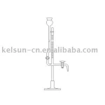 1661 Micro burette with side filling tube and wooden base