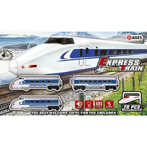 17PCS electric high speed train set toy with light and sound for children