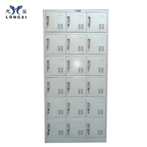 18 Doors Stainless Steel Staff Lockers / storage wardrobe cabinet locker with eletronic induction or common lock