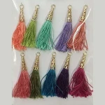 1800160 10pcs Beautiful gold head thread tassel for diy Jewelry Accessories