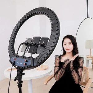 18Inch 60W AC ADAPTER Power Large Dimmable Makeup Photographic Lighting LED Circle Ring Light With 2Mtrs Tripod