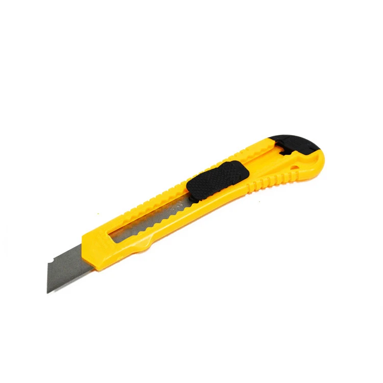 18mm Rubber Cutting Knife with Flexible Snap Wholesale Utility Knife, Auto Lock Safety Knife