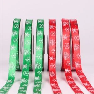 1cm customized Christmas gift ribbons for Box Gift Wrapping