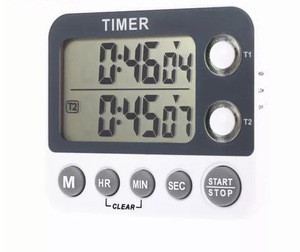 Buy 2 Channels Timer With Stopwatch, Silent Timer With Light Alarm from ...