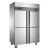 Import 2 doors stainless steel commercial freezer double sided kitchen fridge restaurant work counter chiller side by side refrigerator from China