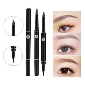 2 in 1 eyebrow pencil + eyeliner double-headed smudge-proof waterproof color eyebrow pencil private label