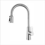 2- unction pull down brass faucet 360 degree rotating kitchen sink mixer