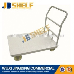 2015 four wheel flat cart luggage trolley for airport
