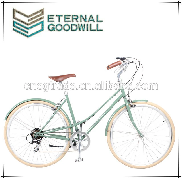 2016 Cr-Mo 7 speeds vintage bike bicycle with 700C V brake antique bikes women / men city bike / city bicycle GB3062