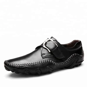 2018 brown genuine leather business office shoes