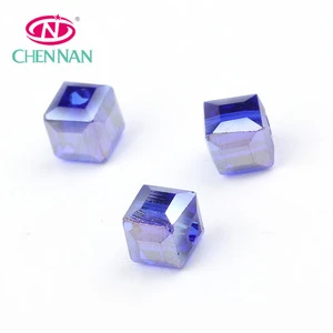 2018 hot sale healing cube plated crystal beads hot selling beads garment accessories AB color women jewelry beads