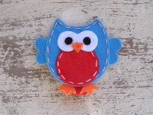 2018 new fashion hotsale handmade cute girls decoration felt colored owl hair hairgrips for children made in China