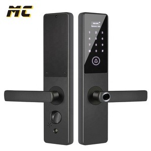 2019 NEW Simple Style Smart Fingerprint Door Lock with Semiconductor Sensor and Touch Screen