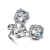 Import 2019 Silver earing , Zircon ear ring ,  cubic zirconia Diamond women stud earring from China