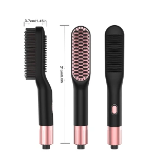 2020 beauty personal care gold professional best fast electric ceramic hair straightener brush comb red online with CE