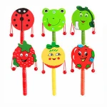 2020 New Baby Traditional Music Wooden Toy Wave Drum Wooden Rattle Toy