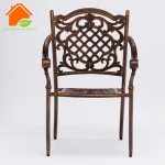 2020 New Cast Aluminum ggarden furniture bbq hotel top furniture custom cast Black