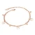 2020 New trendy fashion wholesale rose gold stainless steel butterfly anklets foot jewelry for women