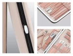 2020 Popular Rose Gold Color Nail Manicure Set 18 PCS Professional Sharp Pedicure Nail Clipper Kit