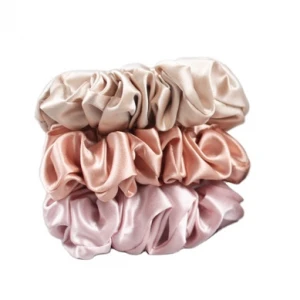 2020 star style 100% silk soft hair ties, scrunchies , elastic, sustainable, hair band with high quality for women