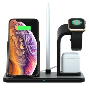 2020 Trending Product Cell Phone Qi Wireless Charger Portable 3 in 1 Charging Station