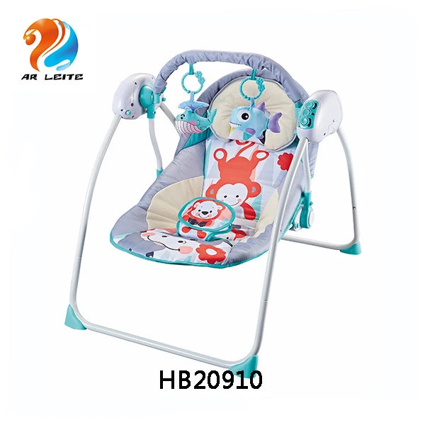 2020 Wholesale adjustable baby swing chair automatic baby swing cradle newborn bouncer with pillow mosquito net