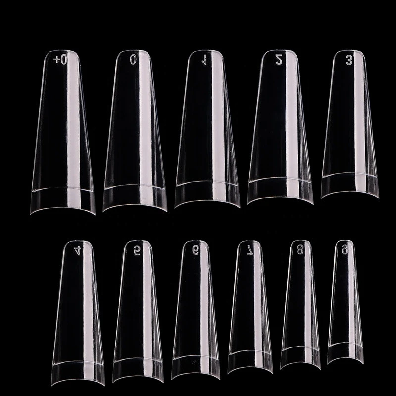 2020 Wholesale NEW Nails Clear/Natural False Artificial Fingernails long French half cover coffin Nail Tips