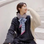 2020 Winter Keep Warm Infinity Collar Ladies Small Faux Fur Scarf With Ribbon