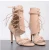 Import 2021 Hot Sale Open Toe Womens Women High Heel shoes Fashion Sexy Lace up Ladies High Heel Nude Wrap Female Sandals Shoes from China